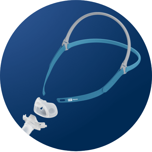 The Nova CPAP mask Weighing less than 1.4 ounces The Nova CPAP mask Weighing less than 1.4 ounces
